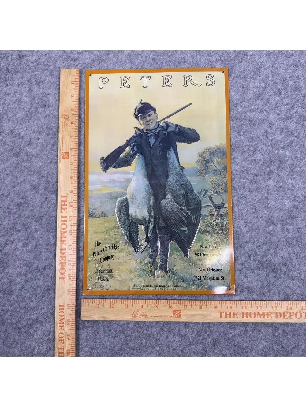 Vintage 90s Peters Cartridge & Lone Ranger Reproduction Tin Signs